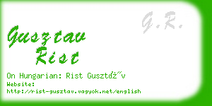 gusztav rist business card